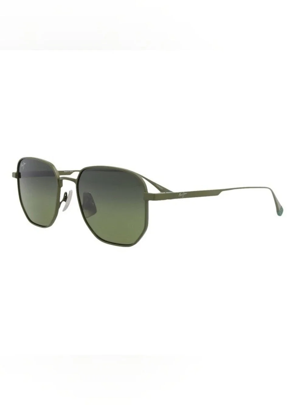 New!! Maui Jim Lewalani HS633-02 Titanium Green Unisex SQUARE POLARIZED Sunglass